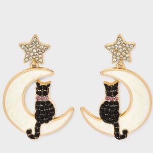 NWT - Sugarfix Creature Of The Night / Halloween earrings / Black Cat Earrings
